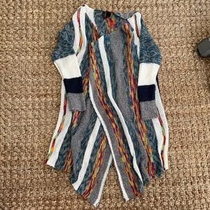 New Directions Open Front Waterfall Cardigan Sweater | Size L